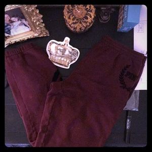 Victoria Secret Pink 3/4 sweatpants Maroon